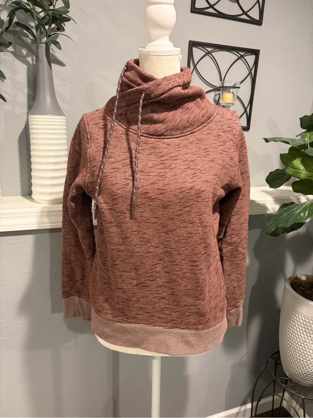 Columbia Women’s Cowl Neck Sweater - Rust Marl